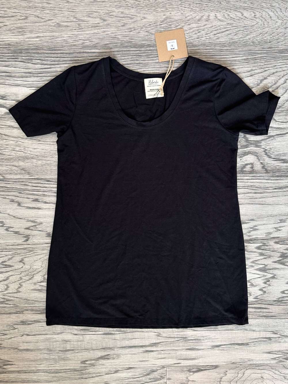 Blondie Black Scoop Neck Short Sleeve Tee